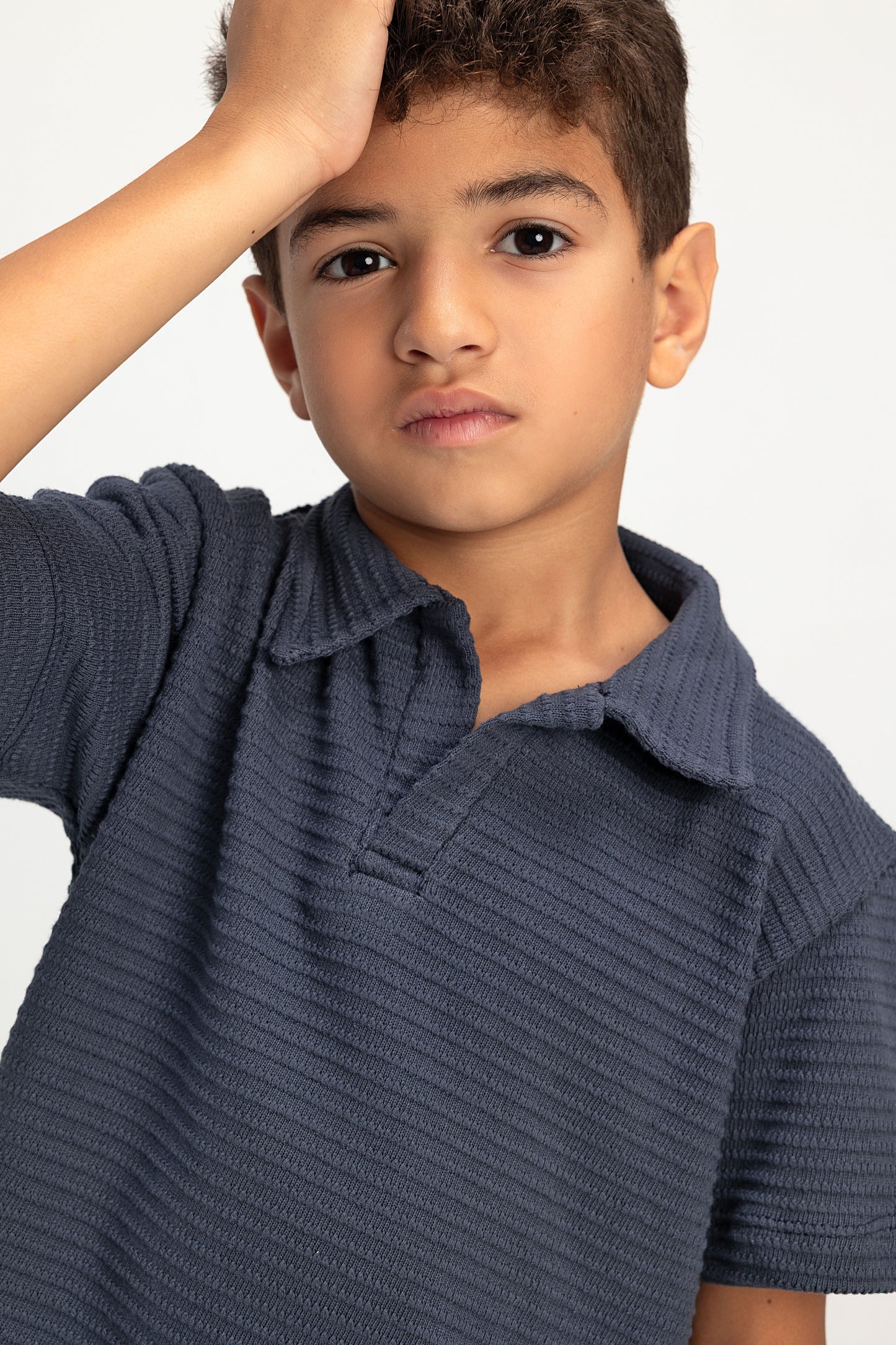 Jacquard Boys Set - Greyish Navy