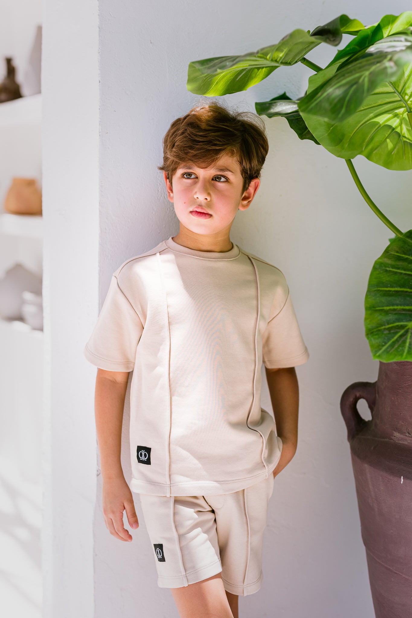 Beige Leisure Look Set - Unisex