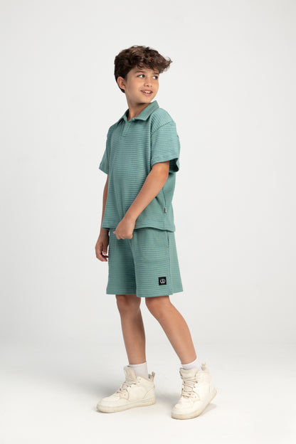 Jacquard Boys Set - Summer Green