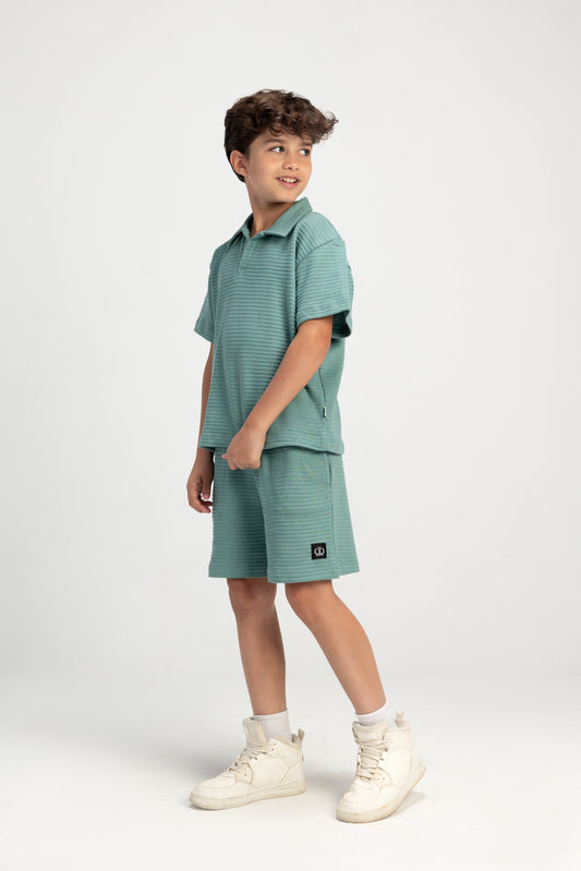 Jacquard Boys Set - Summer Green