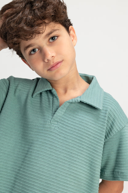 Jacquard Boys Set - Summer Green