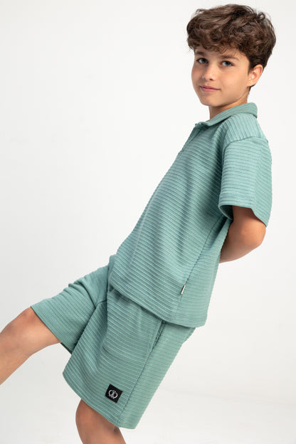 Jacquard Boys Set - Summer Green