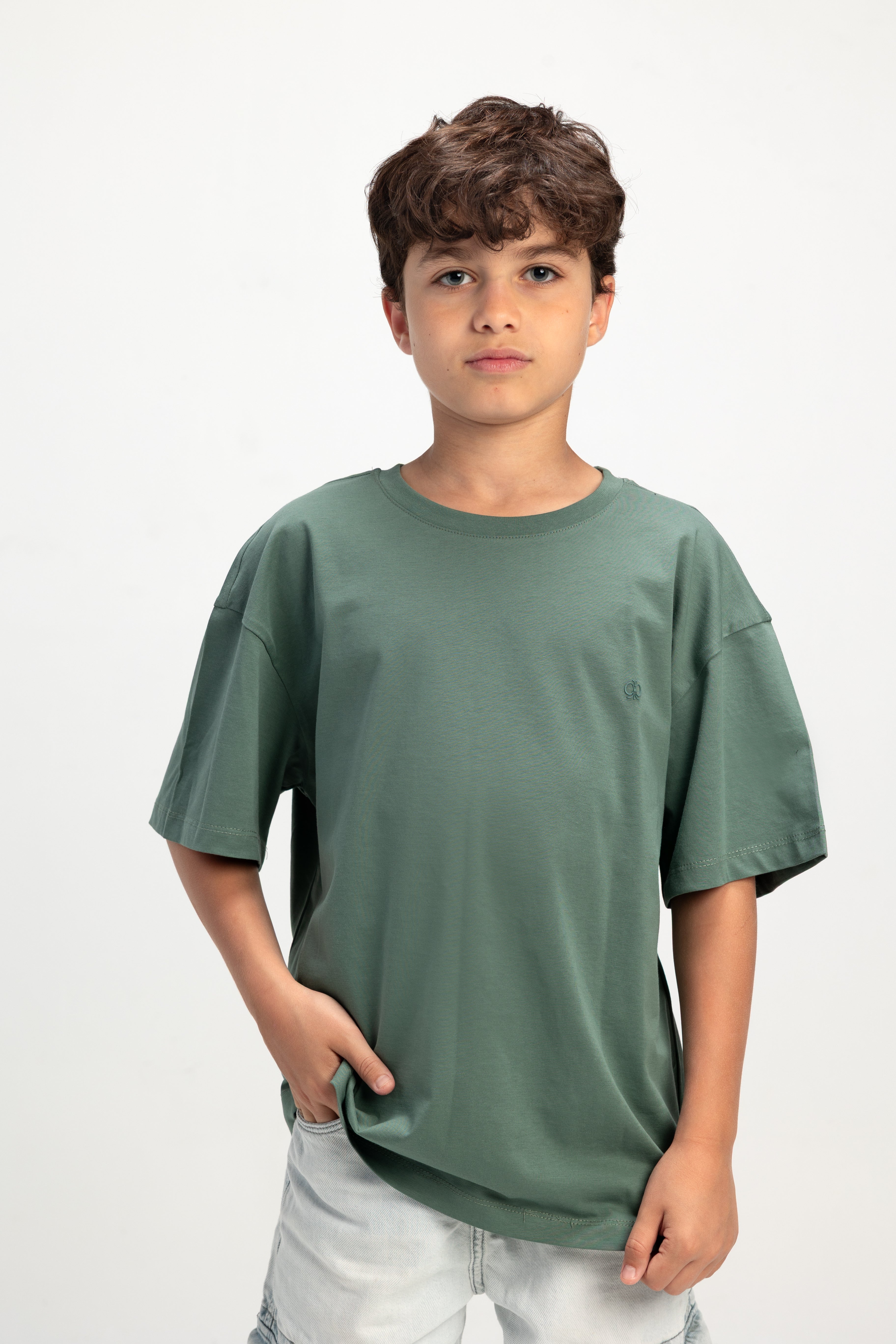 新品argue SUVINGIZA Tシャツ olive brown Regenerative Cotton T-Shirt | AIZOME