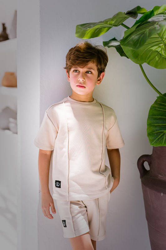 Beige Leisure Look Set - Boys