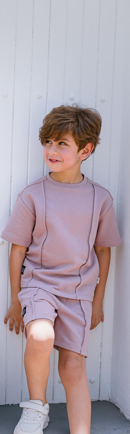 Light Mauve Leisure Look Set - Boys