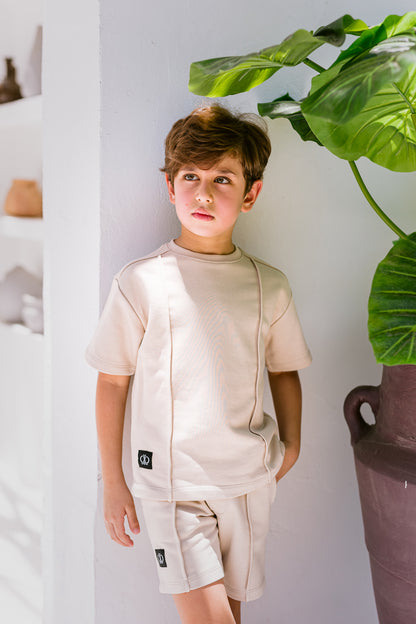 Beige Leisure Look Set - Unisex