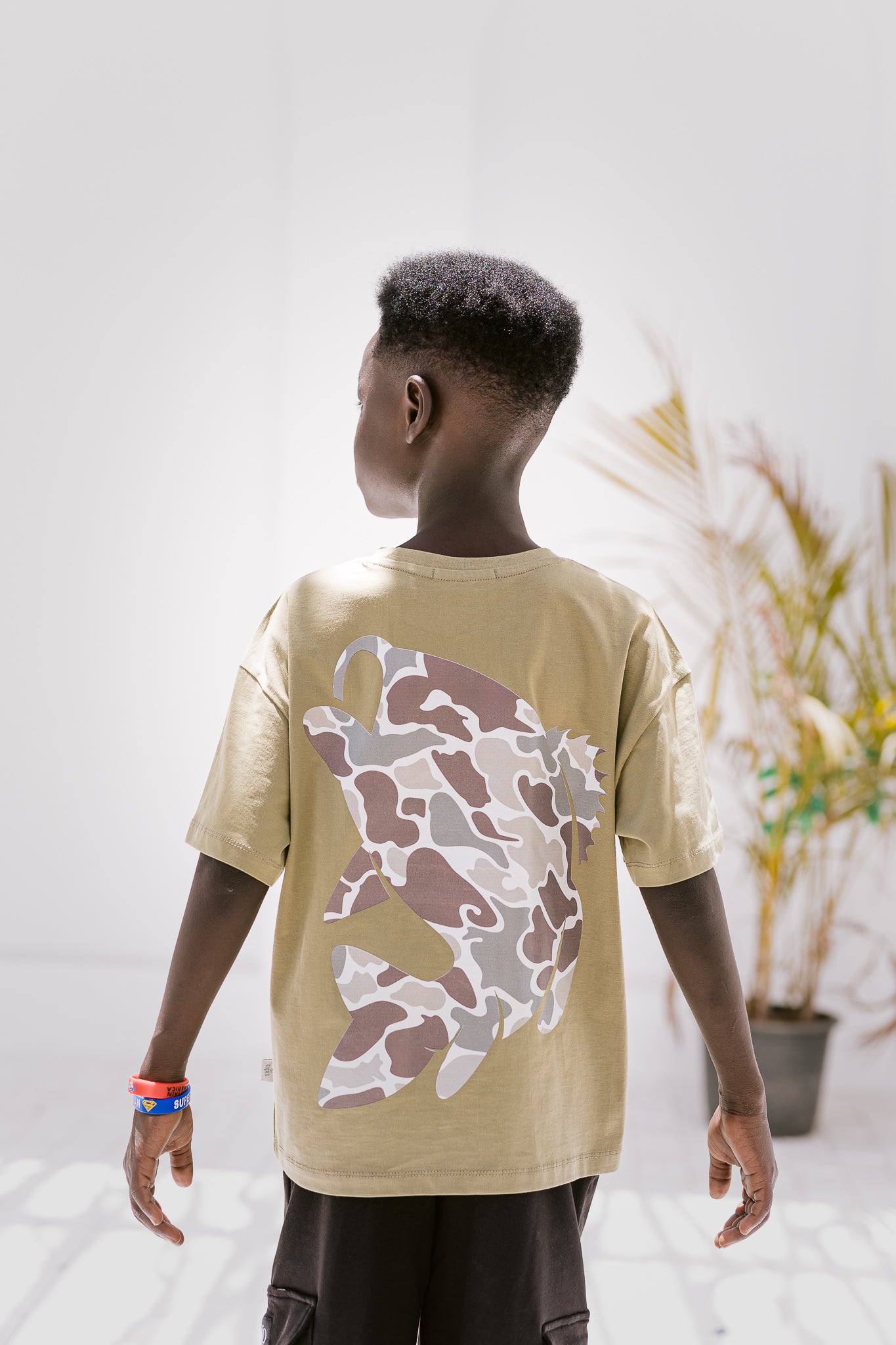 Old School Camo Bass Oversized T-shirt - Boys