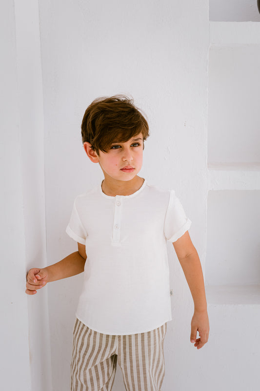 White Linen Shirt - Boys