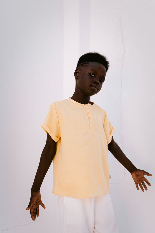 Yellow Linen Shirt - Boys