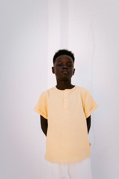 Yellow Linen Shirt - Boys